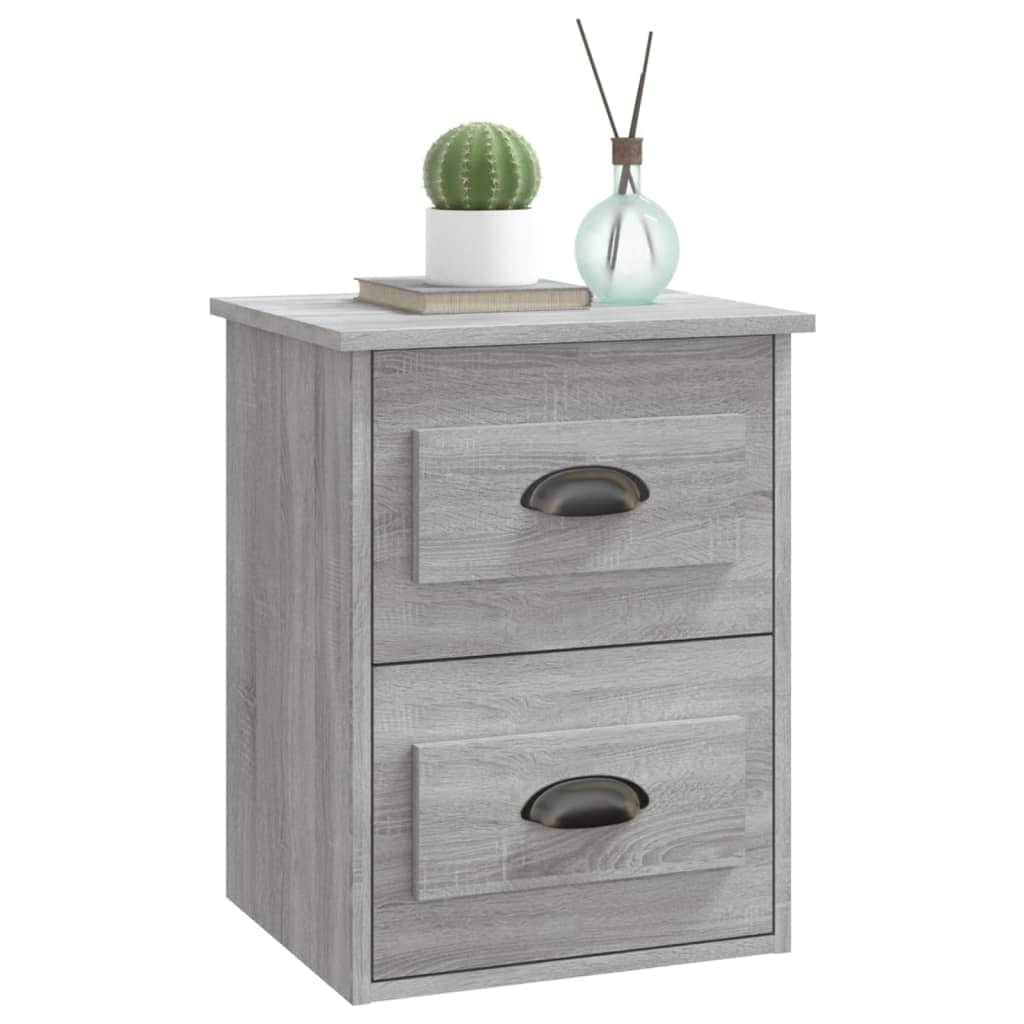 Serene Haven: Set of 2 Wall-mounted White Bedside Cabinets