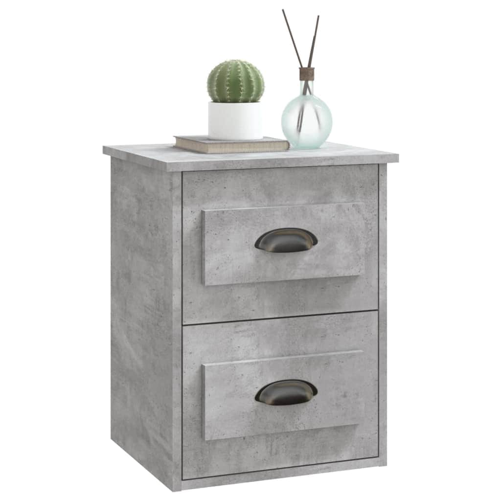 Serene Haven: Set of 2 Wall-mounted White Bedside Cabinets