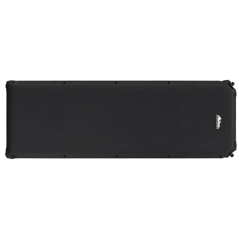 Serenity 9.5CM Self-Inflating Camping Air Bed - Single, Black