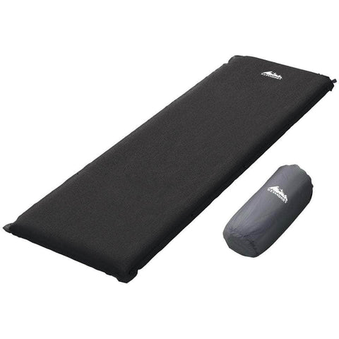 Serenity 9.5CM Self-Inflating Camping Air Bed - Single, Black