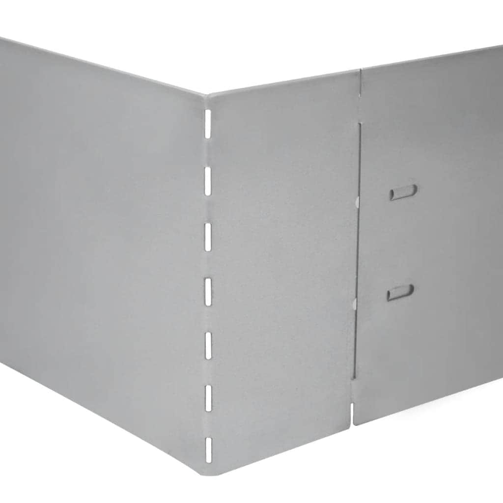 Set of 10 Fleible Lawn Fence Galvanised Steel