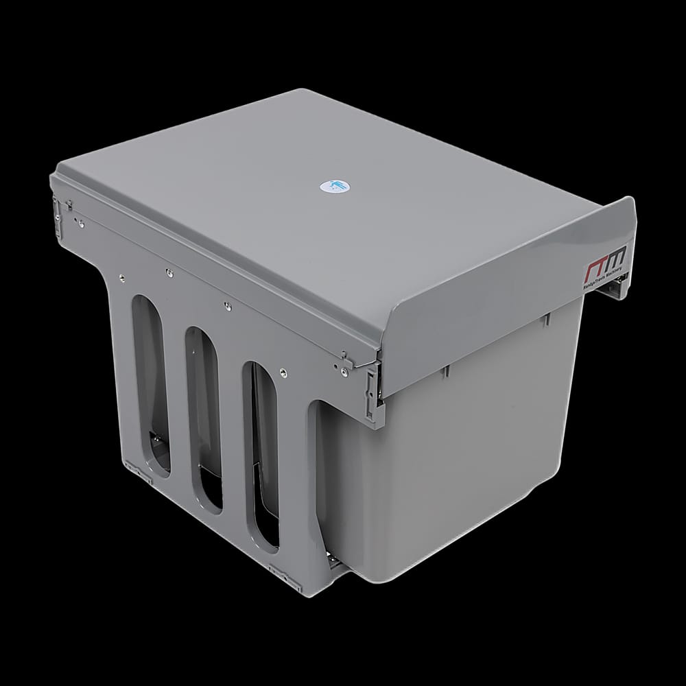 2X 15L Pull Out Trash Bin - Dual Kitchen Garbage Waste Cabinet