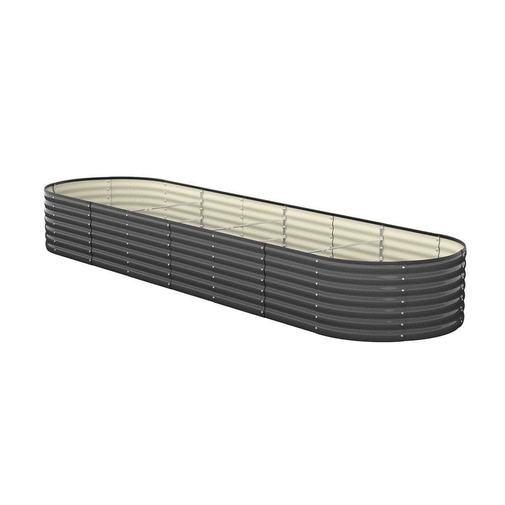 Set of 2 Galvanised Steel Garden Beds – 320x80x56cm