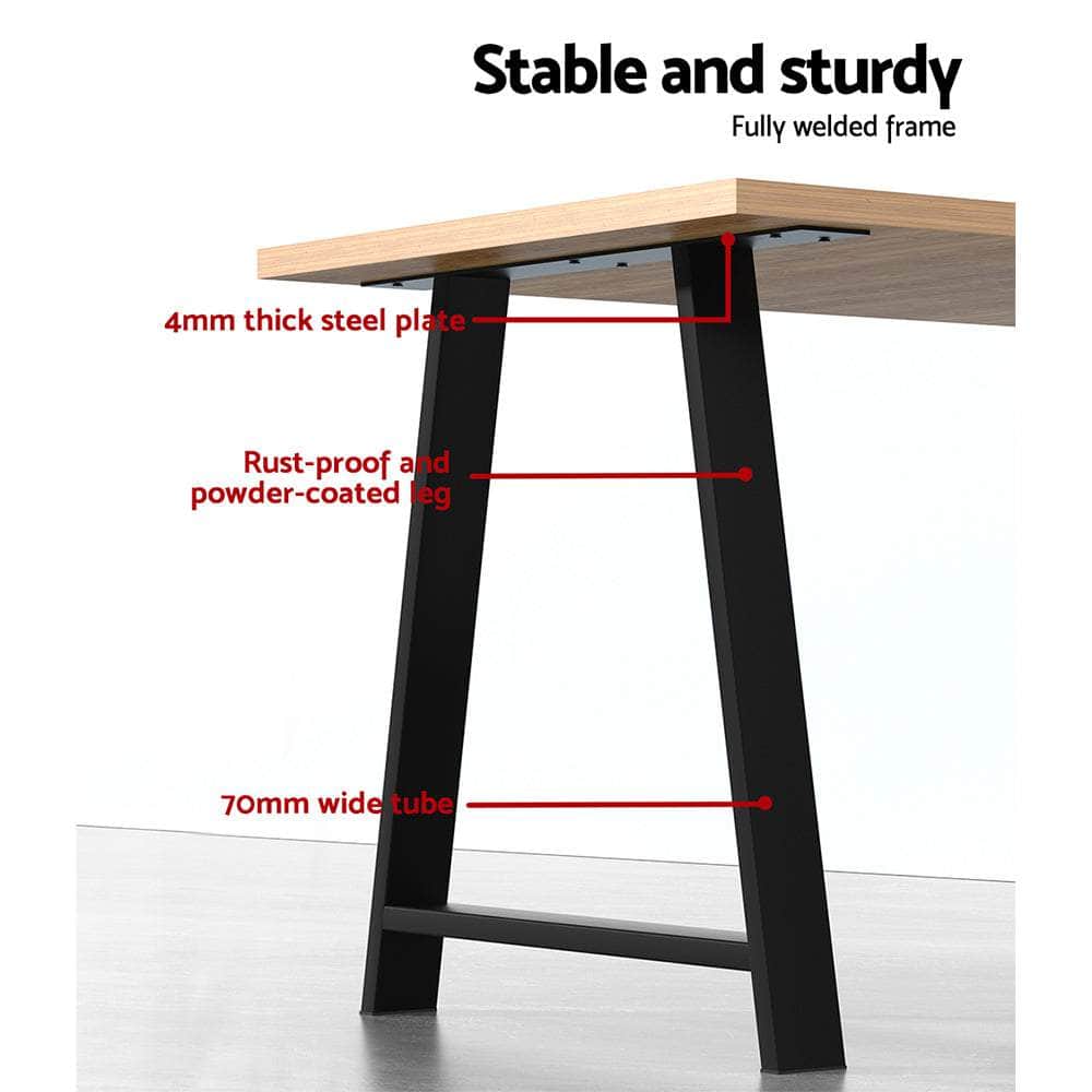 Set of 2 Table Legs Coffee Dining Table Legs DIY Metal Leg 72X50cm