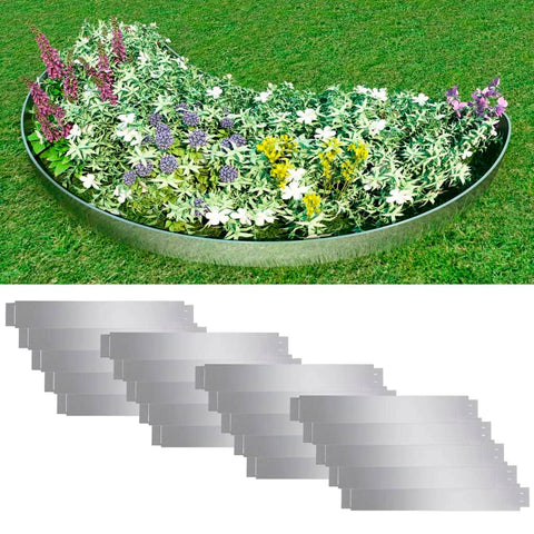 Set of 20 Fleible Lawn Fence Galvanised Steel