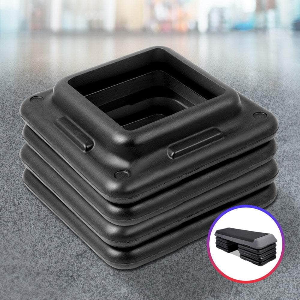 Set Of 4 Aerobic Step Risers Exercise Stepper Workout Gym Fitness Bench Platform