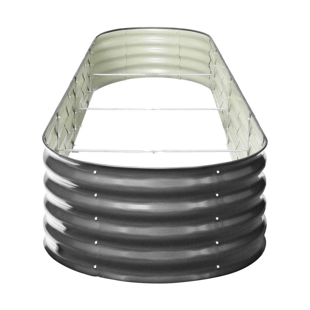 Set of 4 Galvanised Steel Garden Beds – 320x80x42cm