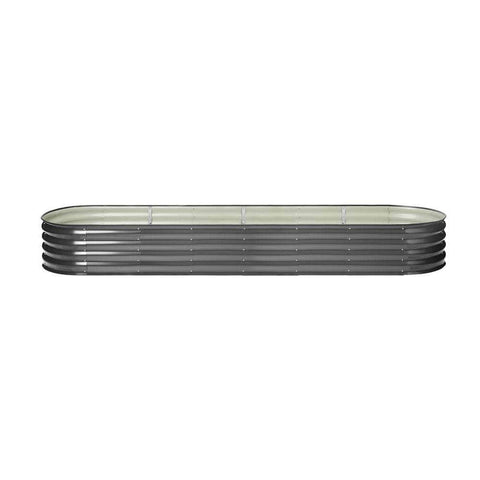Set of 4 Galvanised Steel Garden Beds – 320x80x42cm