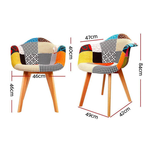Set of 4 Retro Style DSW Replica Dining Chairs – Modern Design