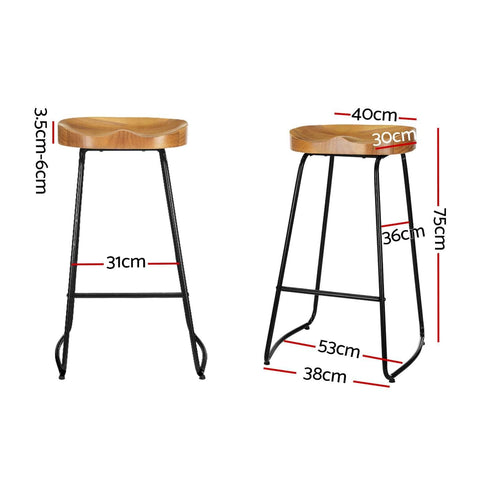 set of 4 Vintage Tractor Bar Stools Retro Bar Stool Industrial Chairs 75cm