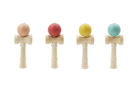 Set Of 4 Wooden Kendama Catch The Ball Game