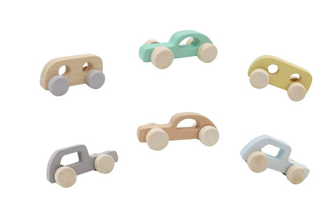 Set Of 6 Calm and Breezy Wooden Car In Display Box