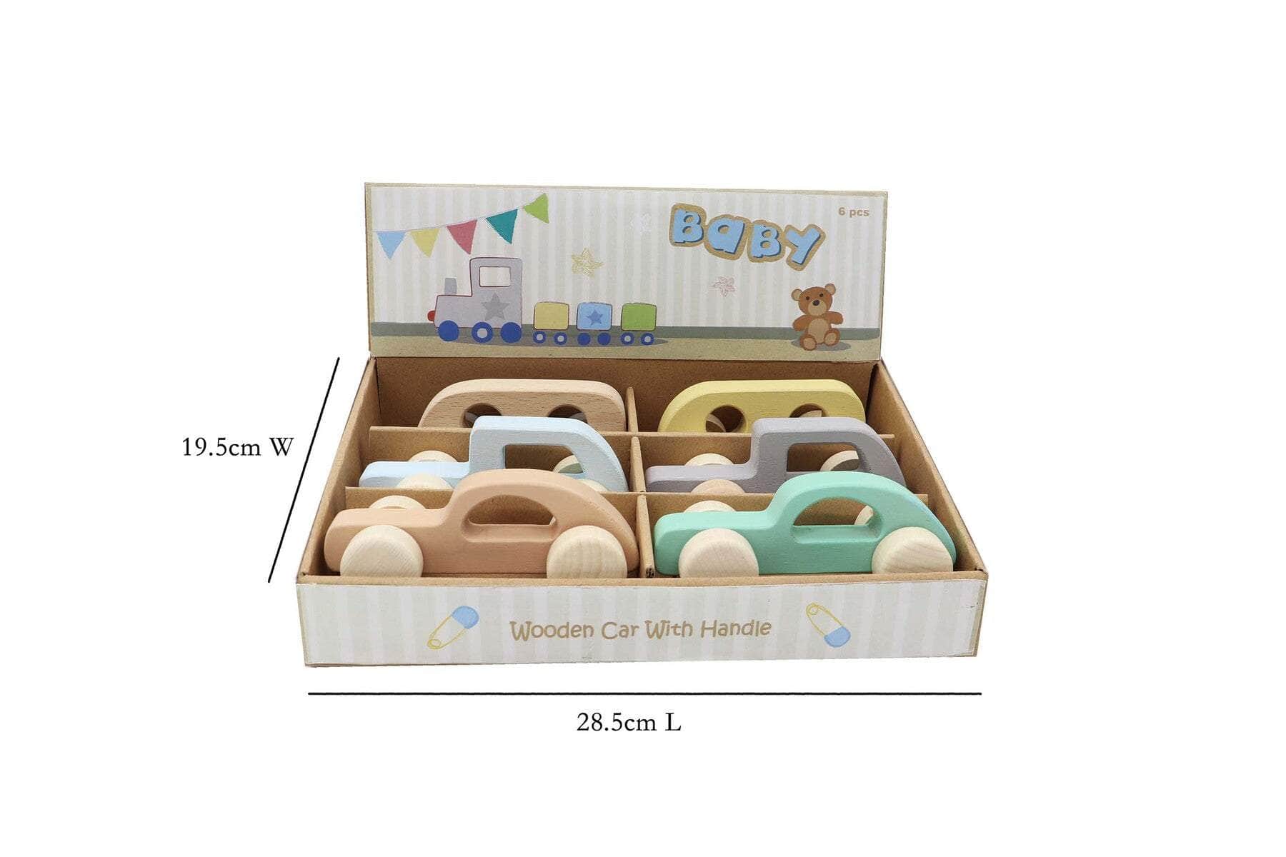 Set Of 6 Calm and Breezy Wooden Car In Display Box