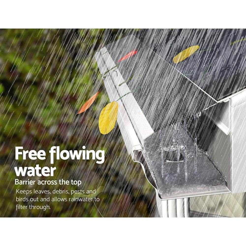 Set of 60 Gutter Guard Guards Aluminium Leaf Mesh 100x20cm Brush 60M
