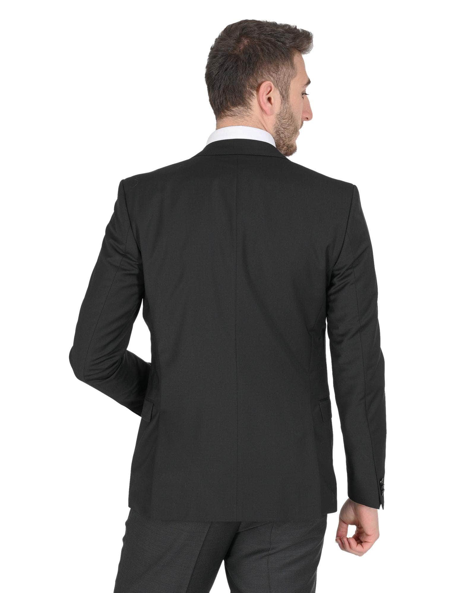Shadow Blend Wool Jacket - Black/Blue/Grey