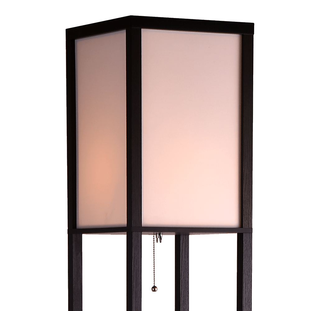 Shelf Floor Lamp - Shade Diffused Light Source With Shelves