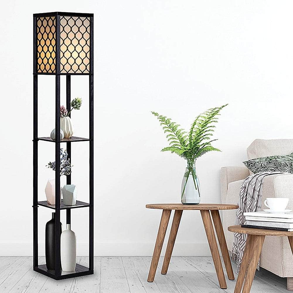 Shelf Floor Lamp Shade Light Source With Open-Box Shelves