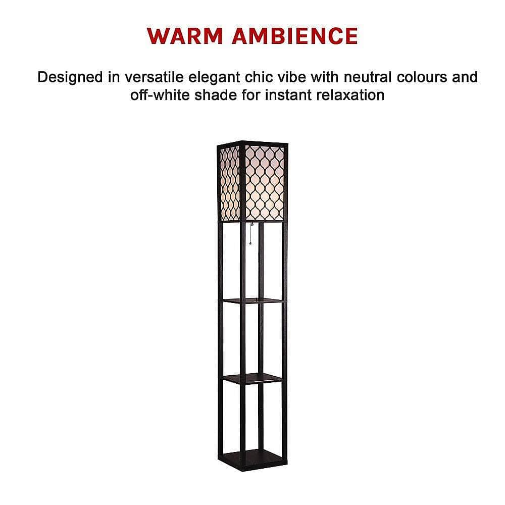 Shelf Floor Lamp Shade Light Source With Open-Box Shelves