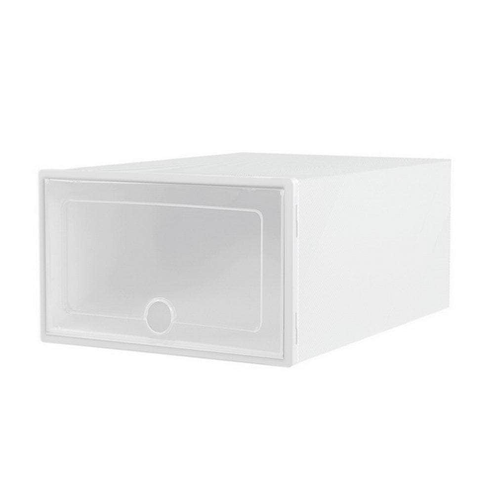 Shoe Box Rack DIY Set of 12 Stackable White Abel