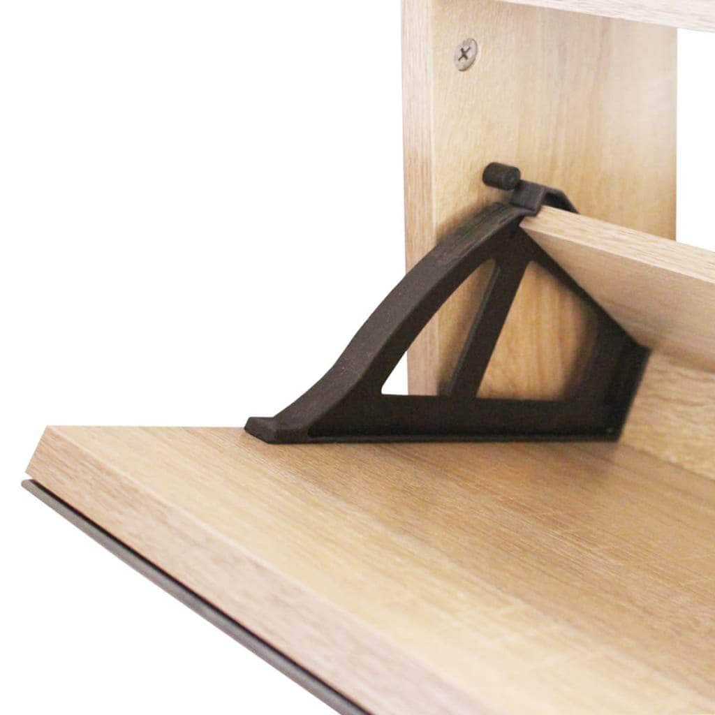 Shoe Cabinet 3-Layer Mirror Oak