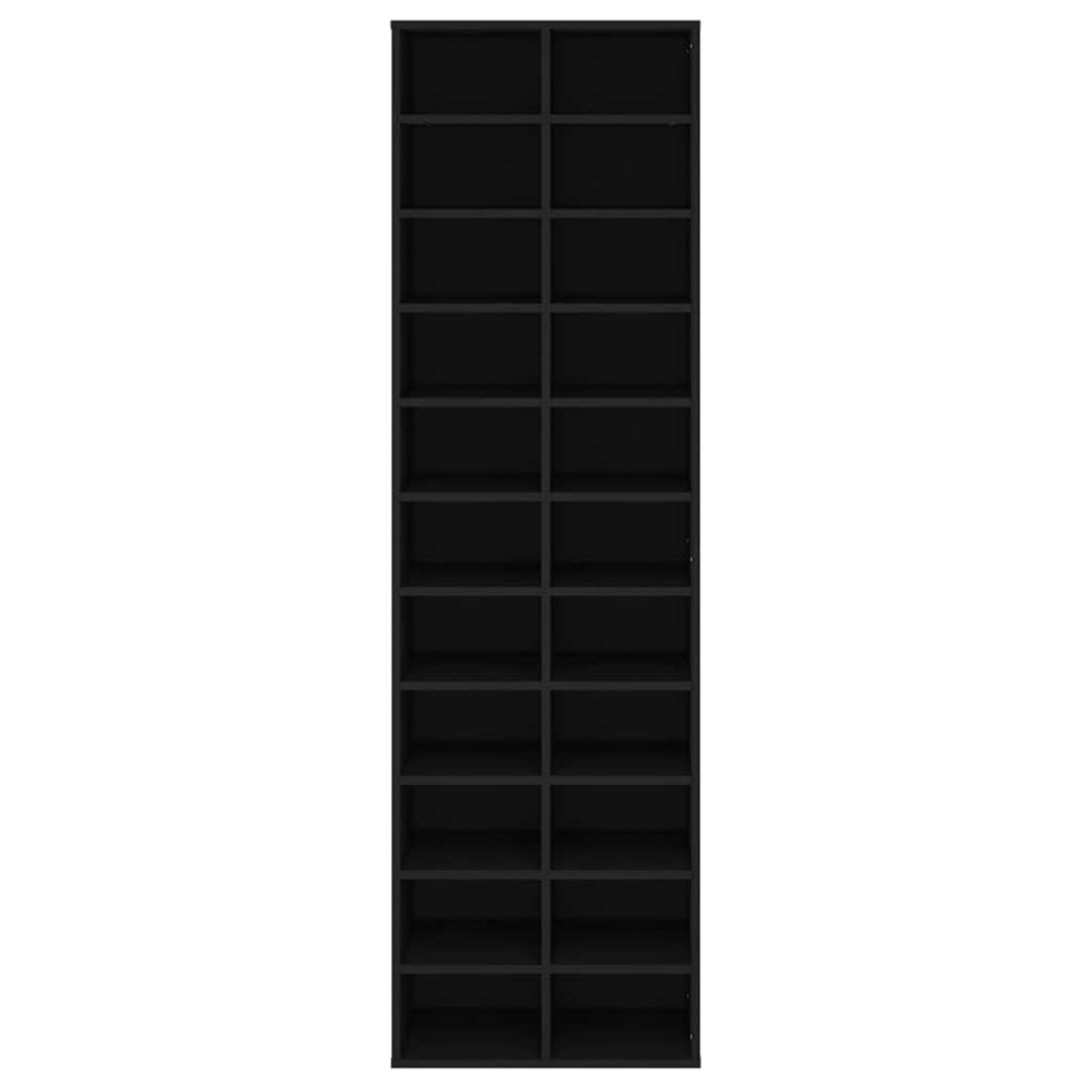 Shoe Cabinet  Black Chipboard
