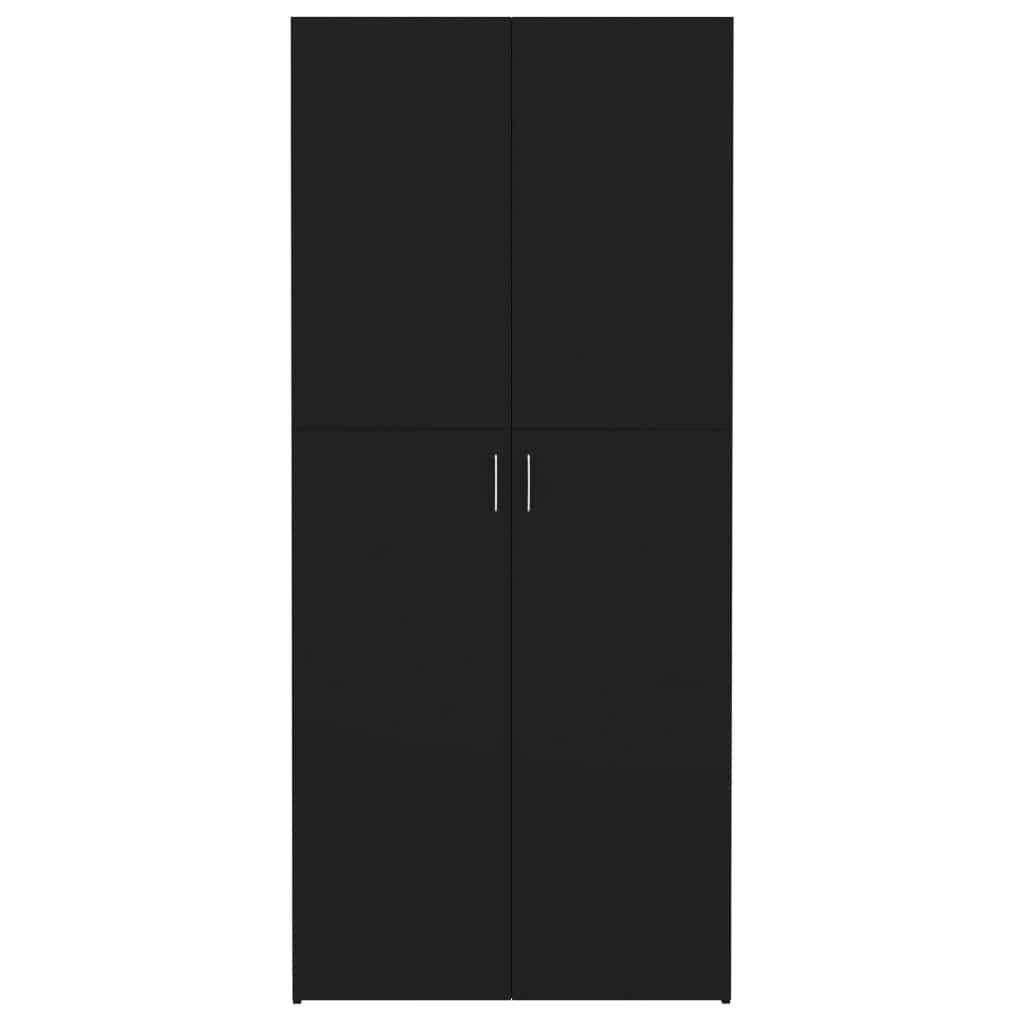 Shoe Cabinet Black Chipboard