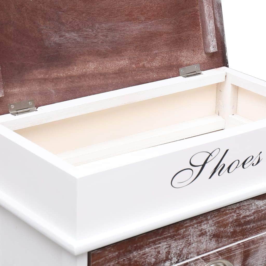 Shoe Cabinet Brown Paulownia Wood
