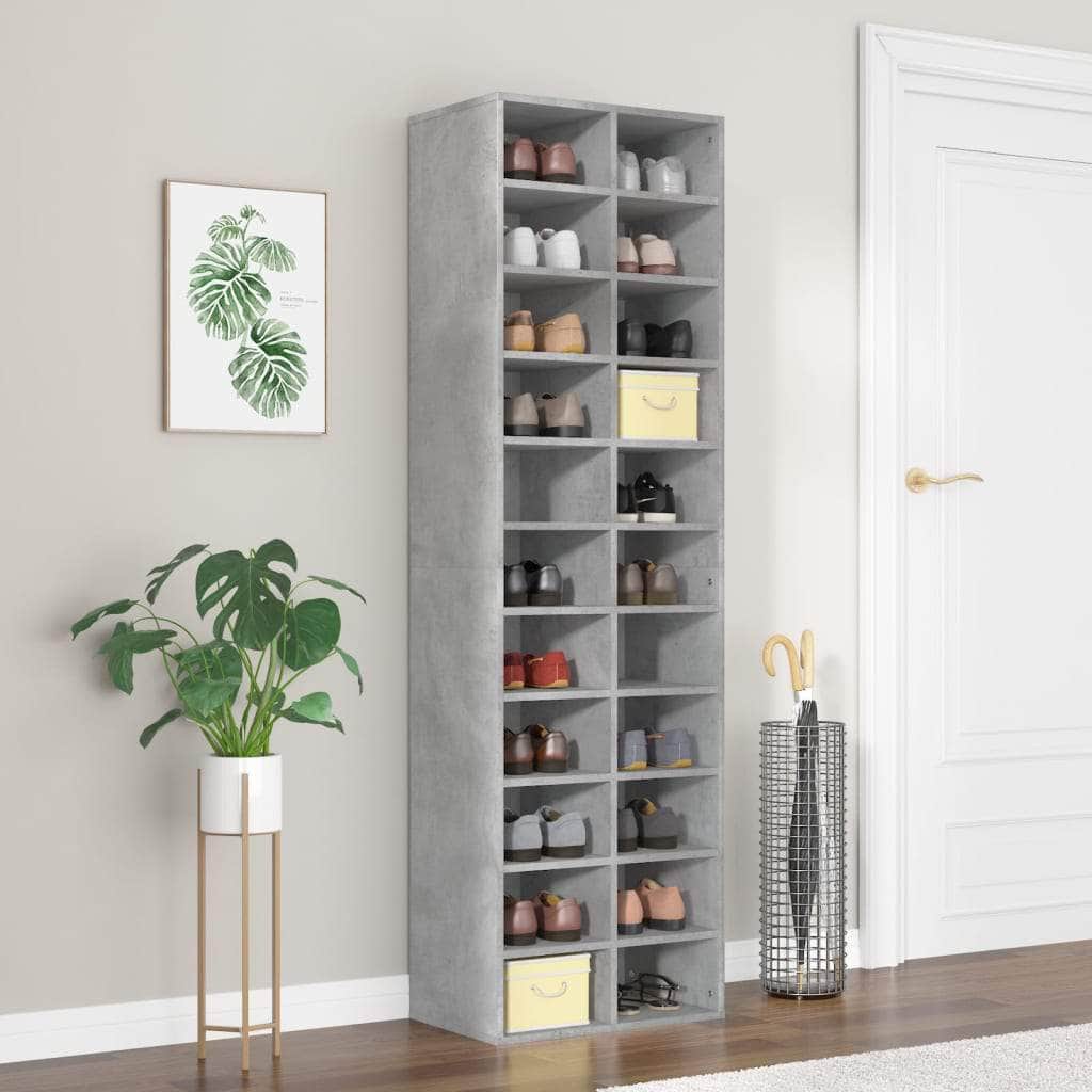 Shoe Cabinet  Concrete Grey Chipboard