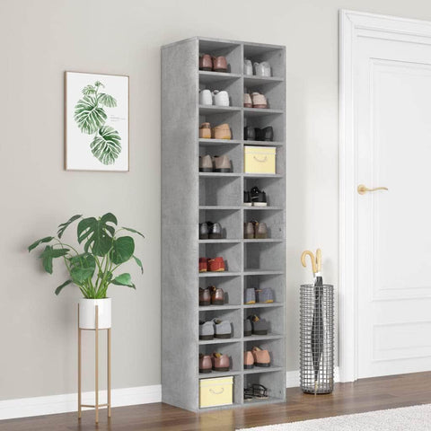 Shoe Cabinet  Concrete Grey Chipboard