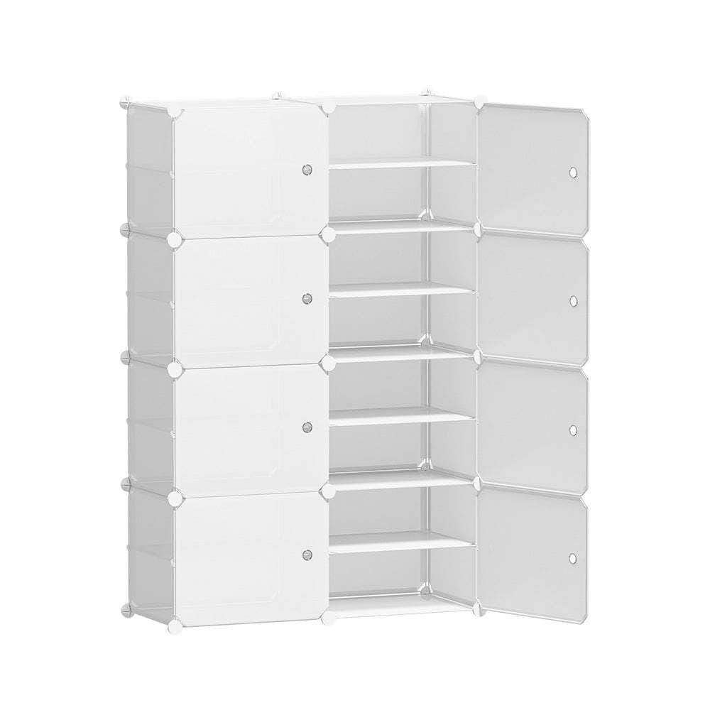 Shoe Cabinet DIY Shoe Box White Cube Portable Organiser Storage Stand