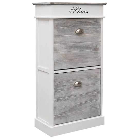 Shoe Cabinet Grey - Shoe Racks & Organisers