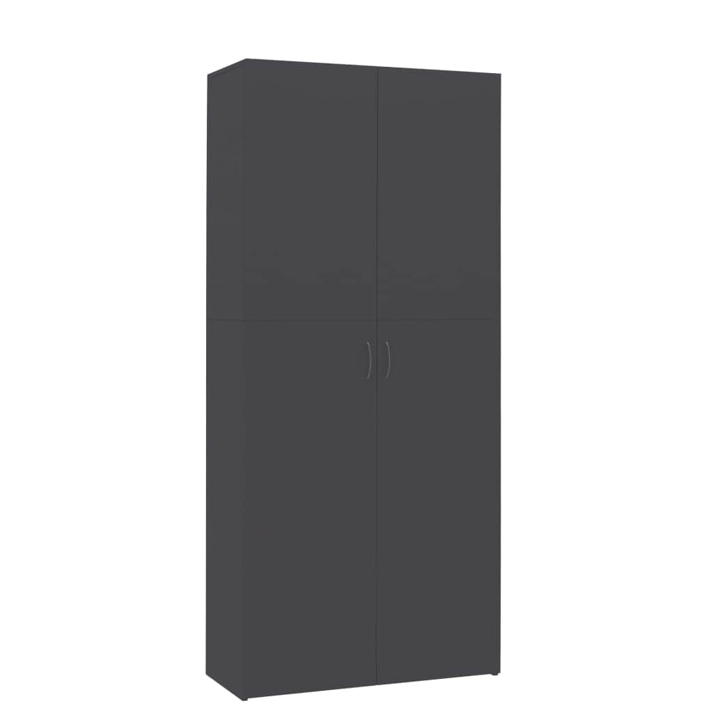 Shoe Cabinet Grey Chipboard