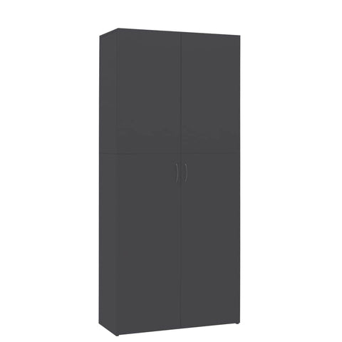 Shoe Cabinet Grey Chipboard