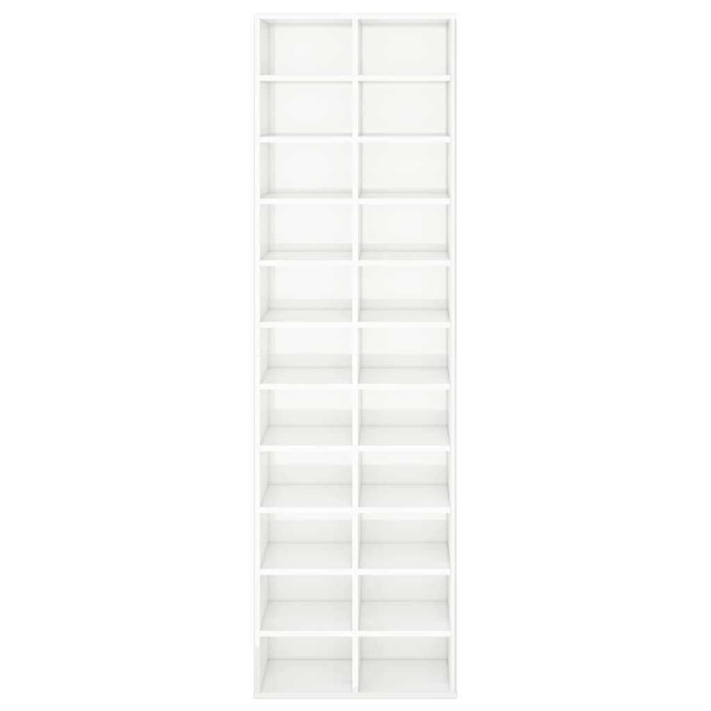 Shoe Cabinet High Gloss White - Chipboard