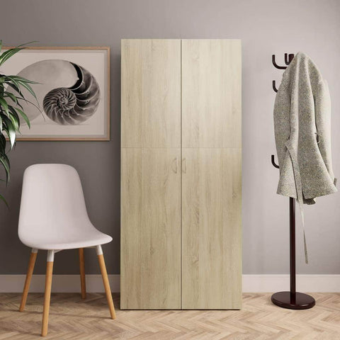 Shoe Cabinet Sonoma Oak Chipboard
