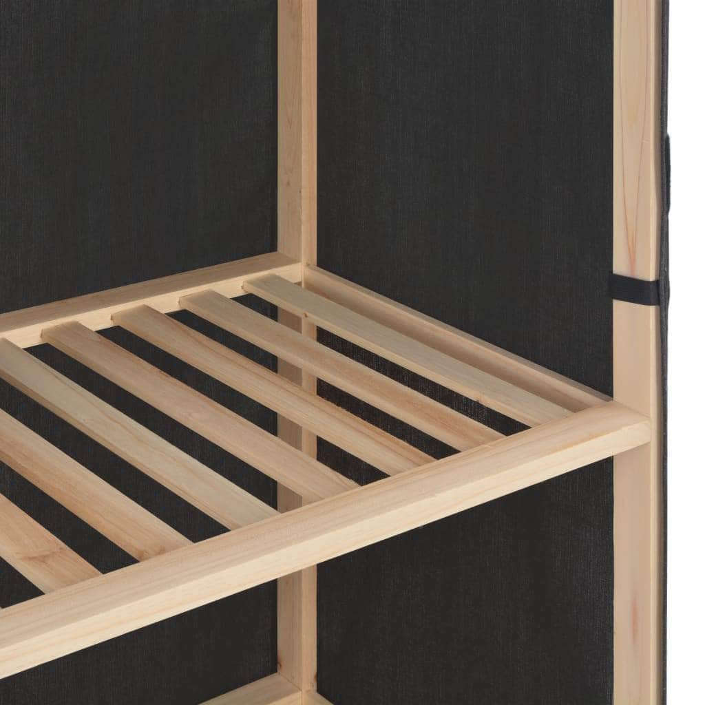 Shoe Cabinet with Cover Grey Fabric