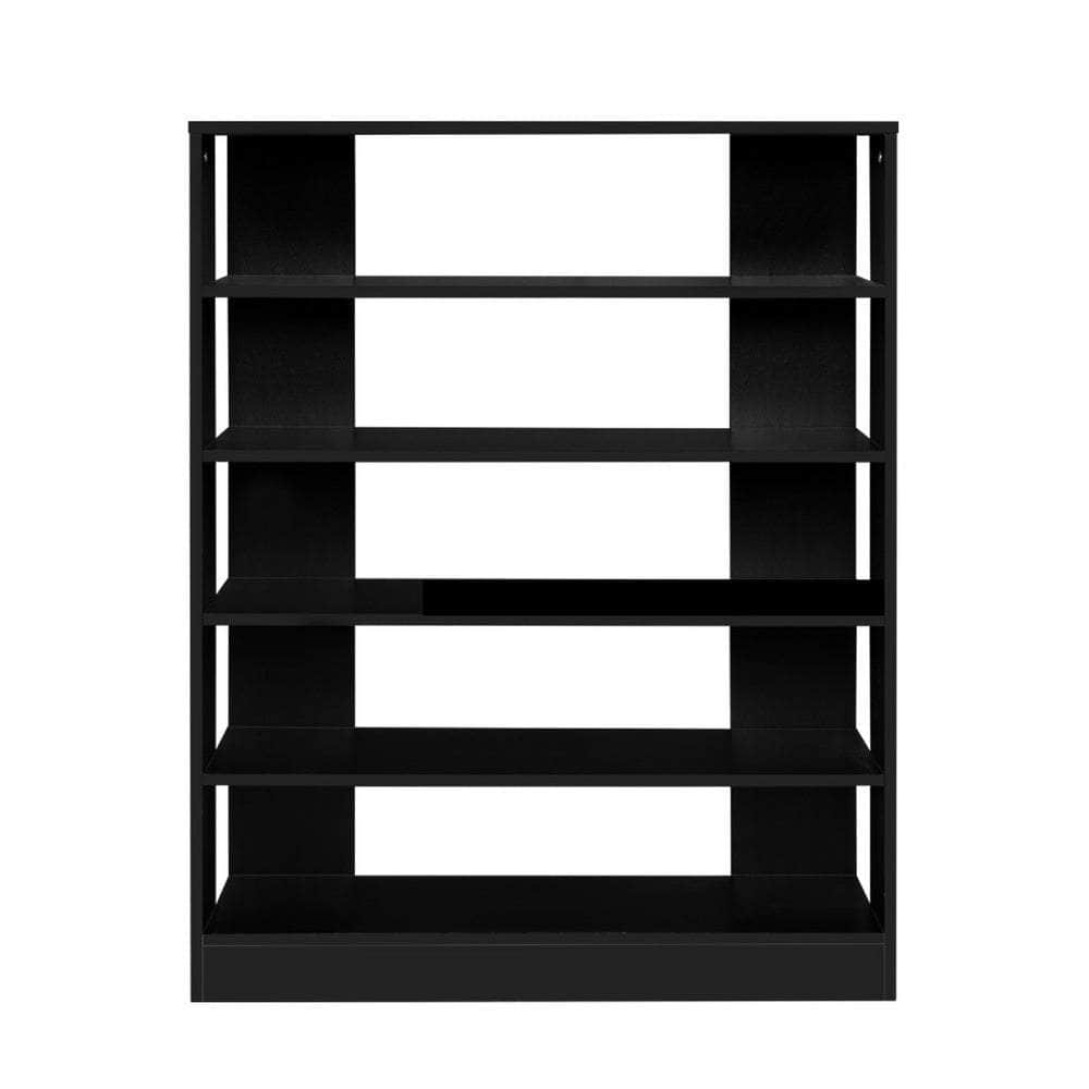 Shoe Rack Cabinet 30 Pairs 6-Tier Shelf Black