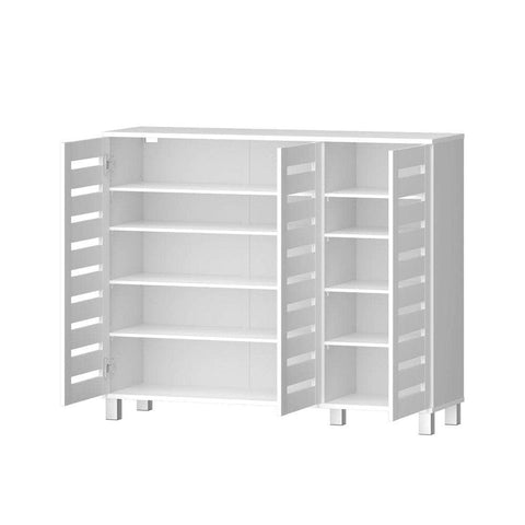 Shoe Rack Cabinet 30 Pairs Adjustable Shelf White - Sleek Modern Design