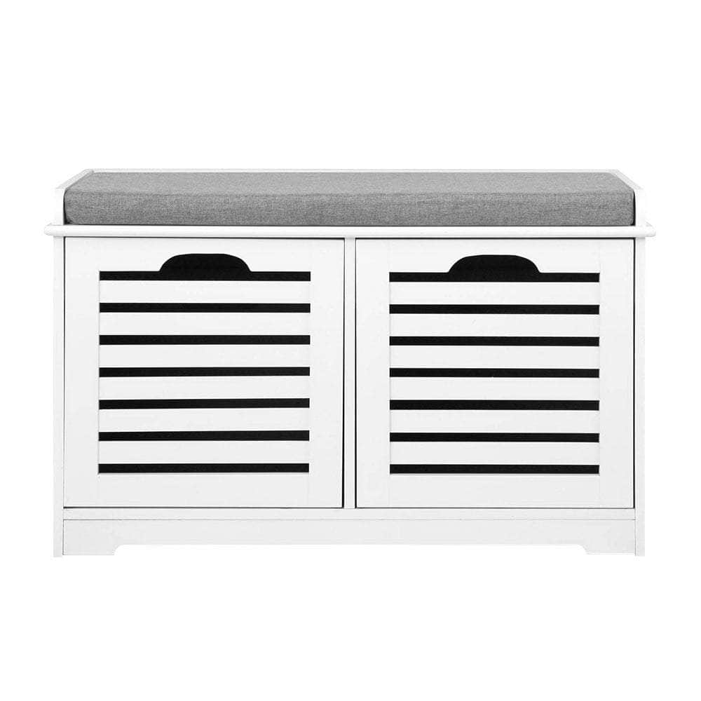 Shoe Rack Cabinet Bench White Caye