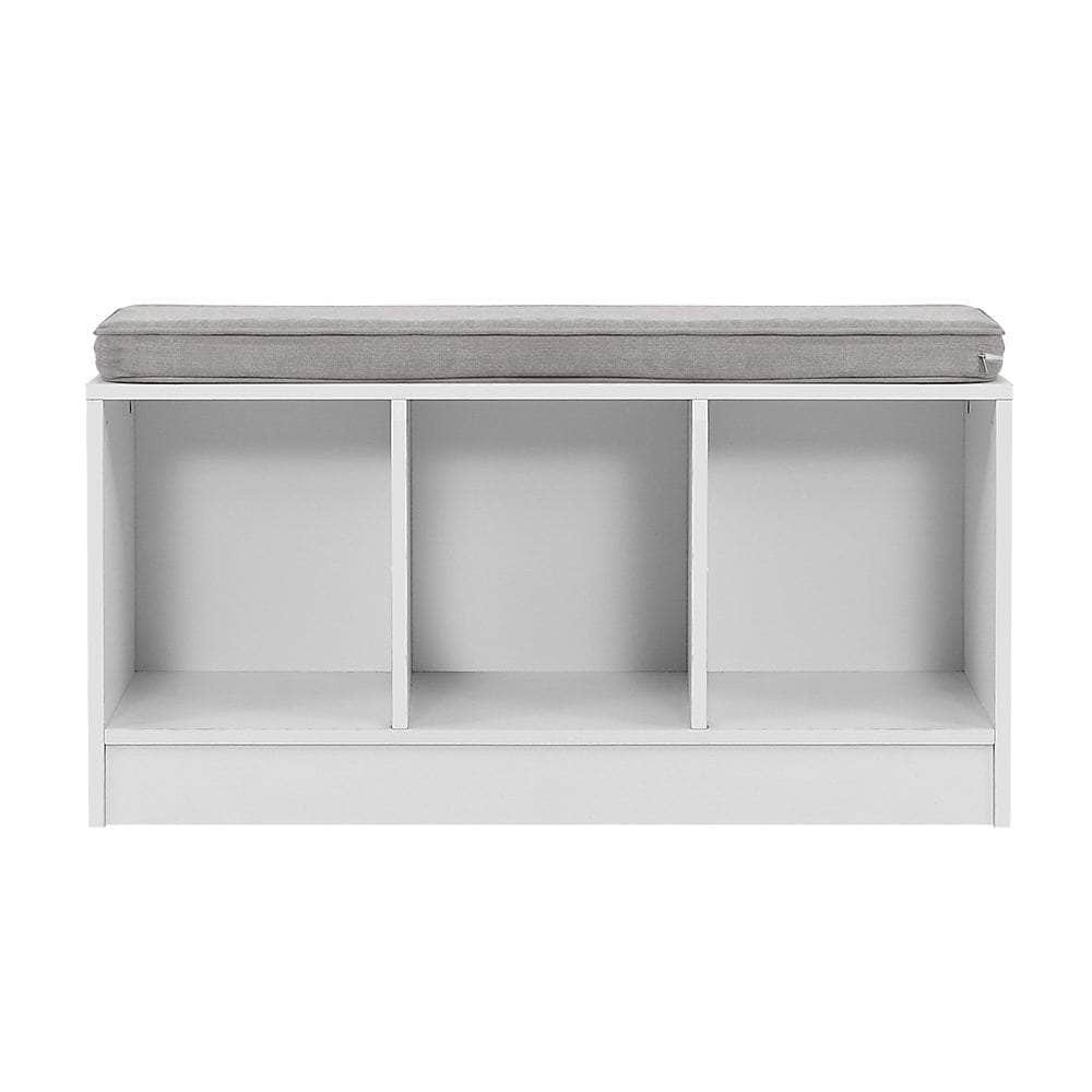Shoe Rack Cabinet Bench White Zia