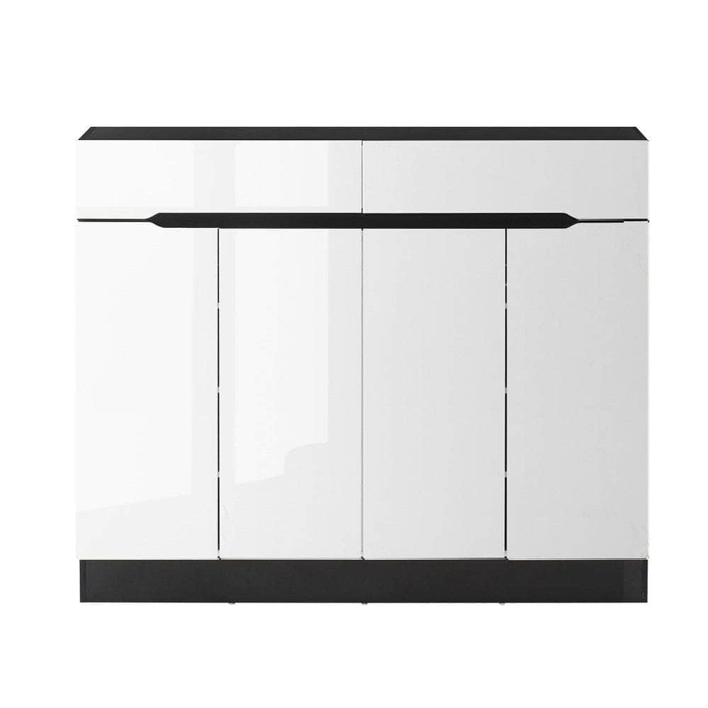 Shoe Rack Cabinet Storage 120cm w/ Drawer - White Lydia