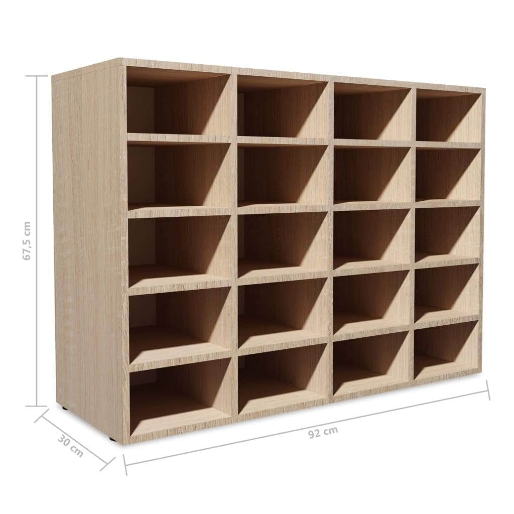 Shoe Rack Chipboard Oak