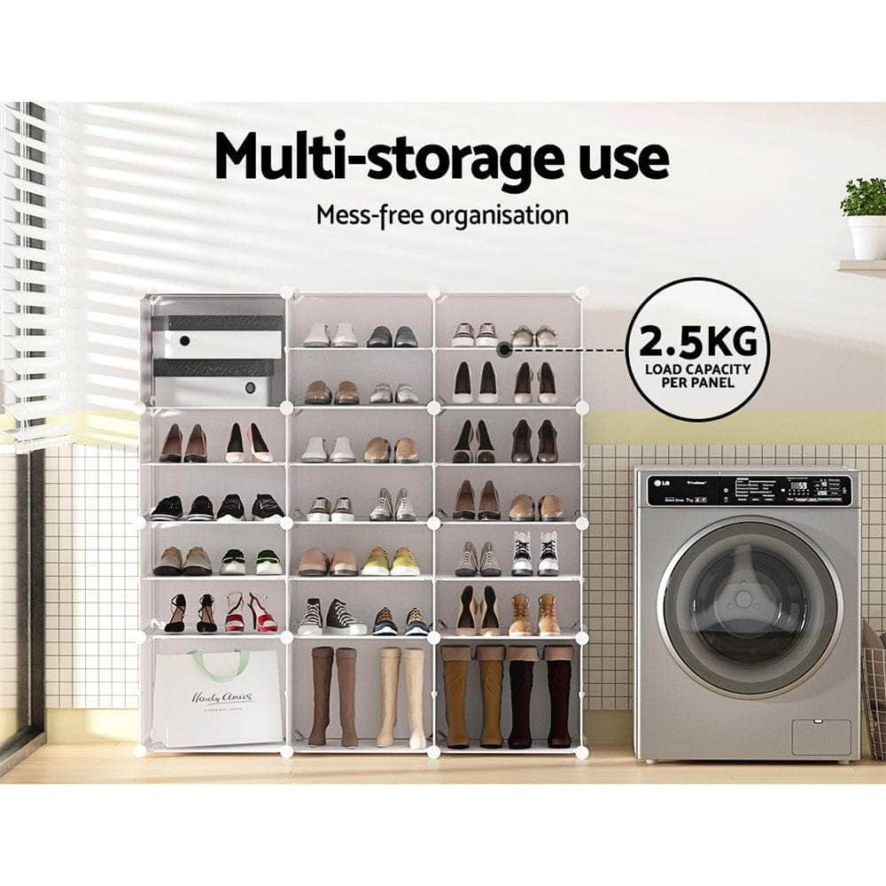 Shoe Rack Diy 12 Storage Cube Stackable White