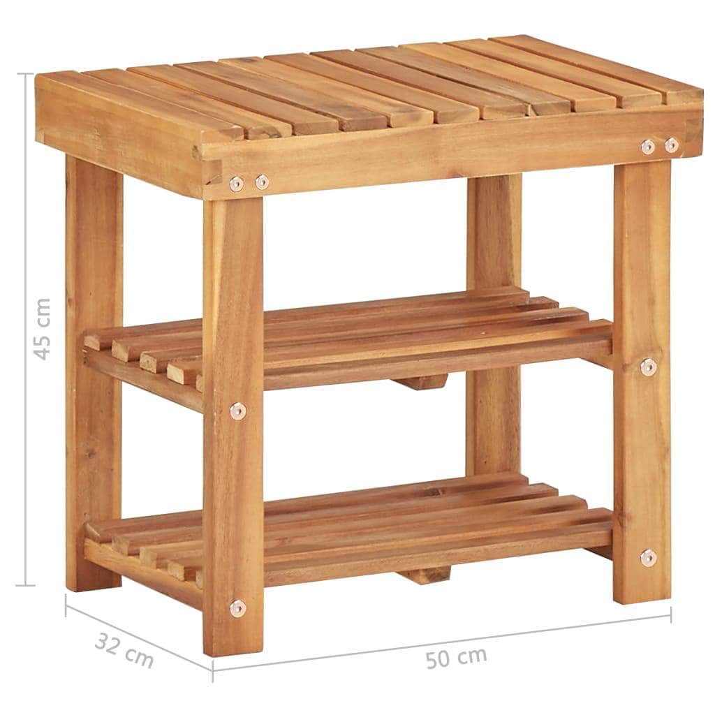 Shoe Rack - Solid Acacia Wood