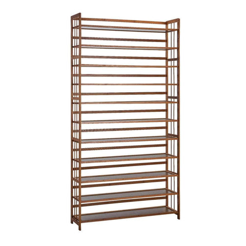 Shoe Rack Storage Organizer 11 Shelves Bamboo Brown