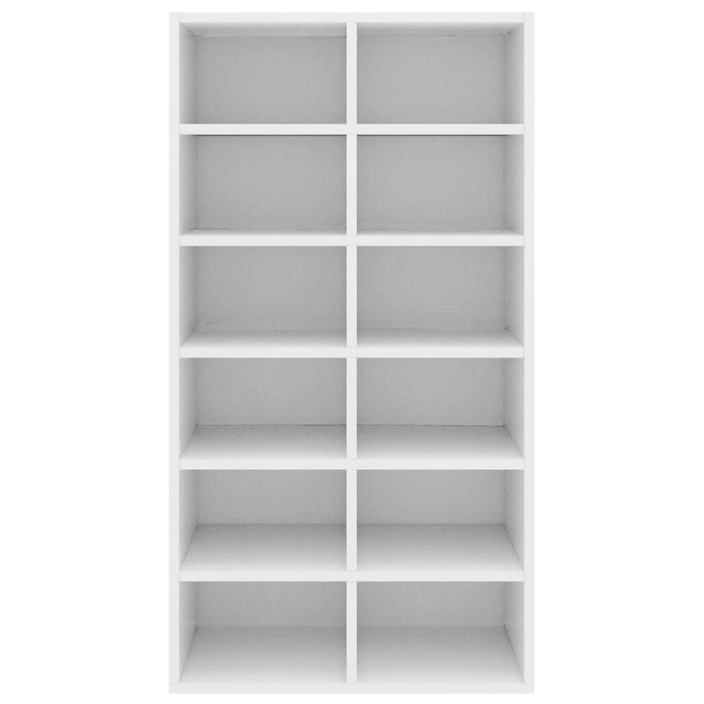 Shoe Rack White Chipboard