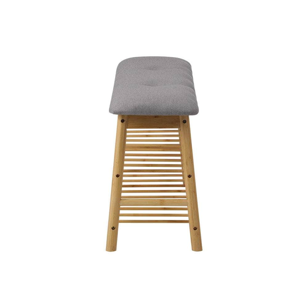Shoe Storage Bench Bamboo 90cm