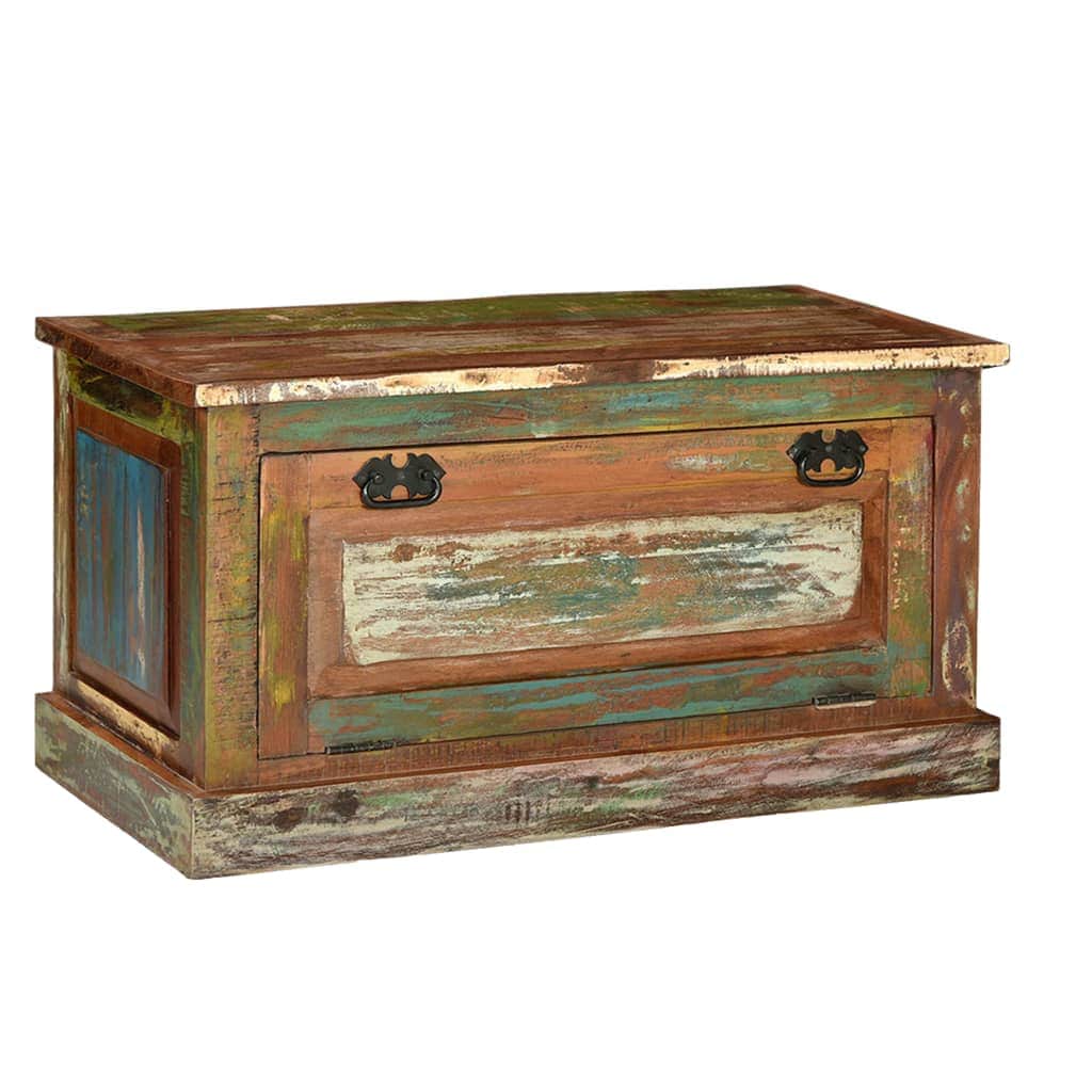 Shoe Storage Bench Solid Reclaimed Wood Entryway Hallway Organiser Seat
