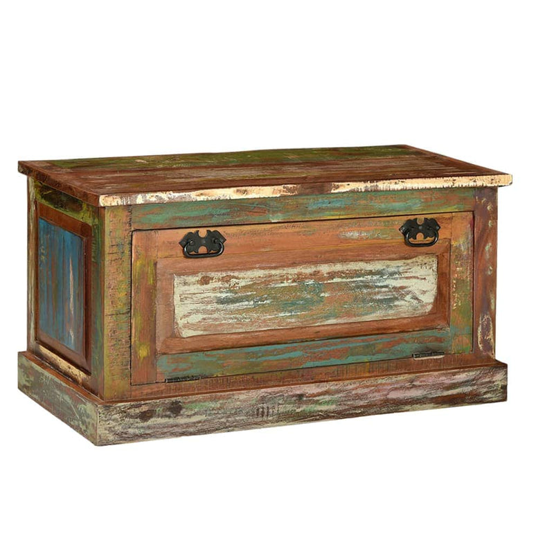Shoe Storage Bench Solid Reclaimed Wood Entryway Hallway Organiser Seat