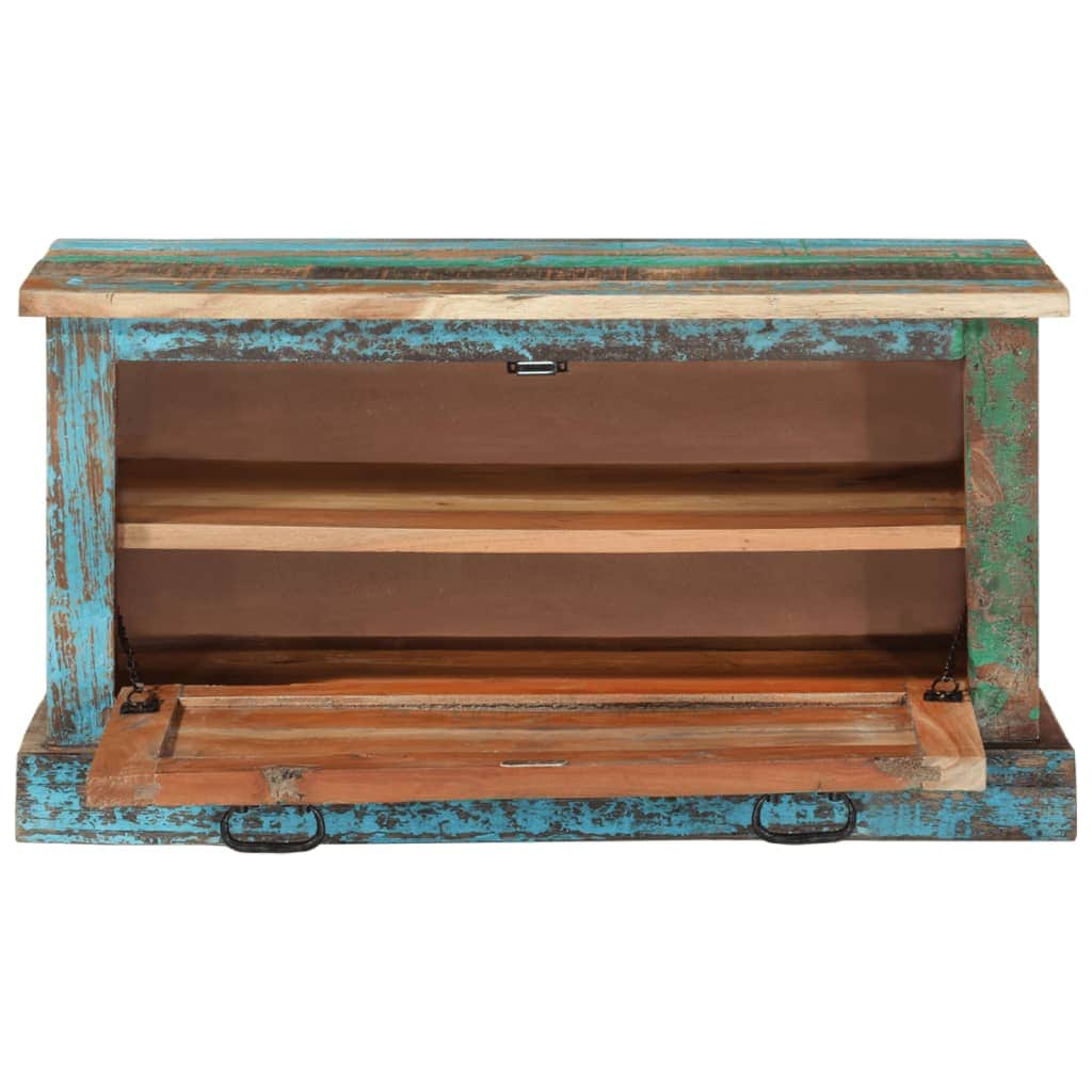 Shoe Storage Bench Solid Reclaimed Wood Entryway Hallway Organiser Seat